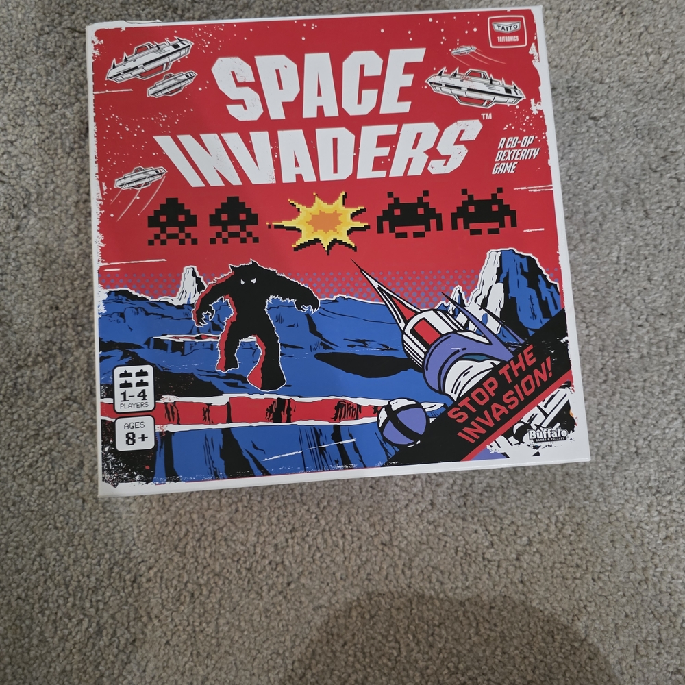 Space Invaders Board Game - Red and Blue